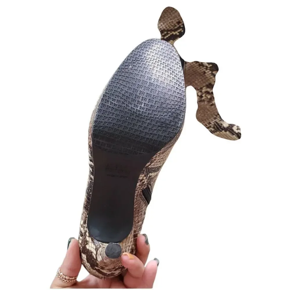 Stuart Weitzman Apollo Snakeskin Ankle Boots Size: 7.5